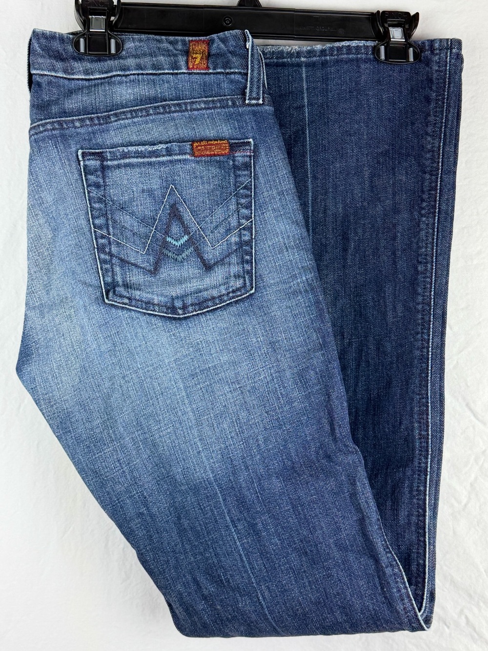 7 For All Mankind Jeans-Women's 30x32.5-A Pocket-Flare Leg-Low Rise